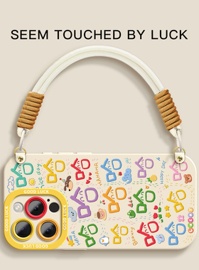 [钉扣挂绳]适用苹果16新款手机壳iphone16promax全包14plus小众高级感女13p硅胶12防摔11哈哈15promax套xr软x