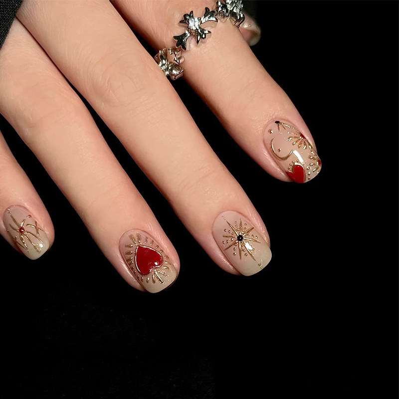 新款纯手工穿戴甲巴洛克复古