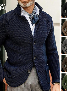 fashion men clothes male vintage streetwear毛线衣2025毛衫冬