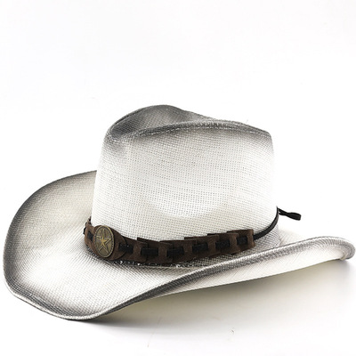 时尚草帽Jazz Cowboy Hats Wide Brim Men Hat Panama Women