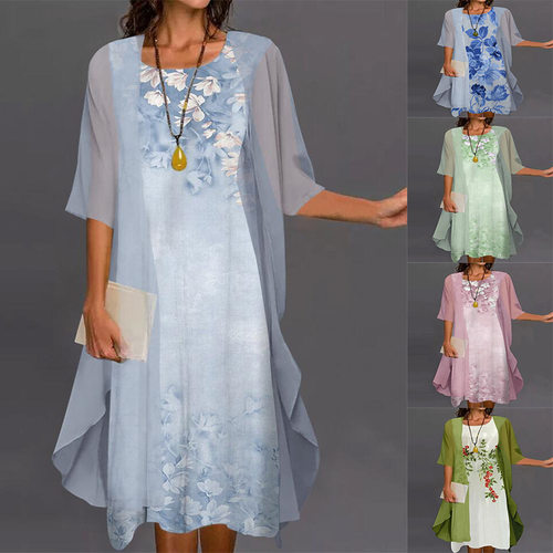 fashion dress vestidos robe gown女裙欧美女士休闲连衣裙两件套