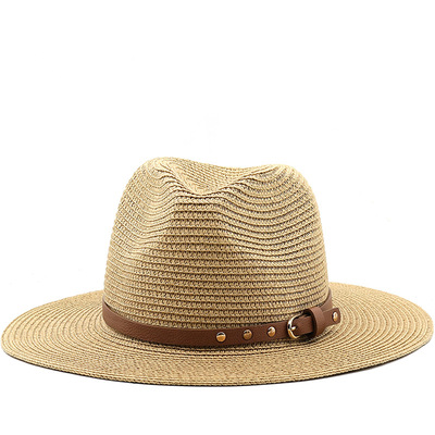 时尚草帽Jazz Cowboy Hats Wide Brim Men Hat Panama Women