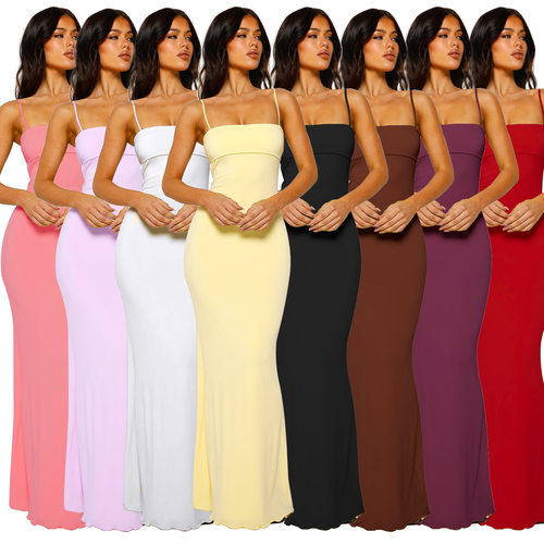 fashion dress vestidos robe gown女裙欧美新款双层防透 性感