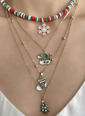 xmas chain necklace women 2025 trend vintage christmas