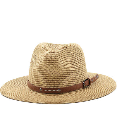 时尚草帽Jazz Cowboy Hats Wide Brim Men Hat Panama Women