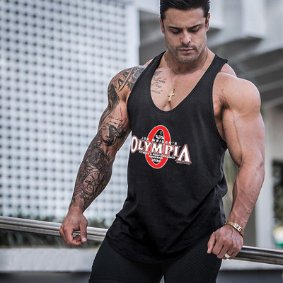 Mens Vest summer Tank Man gym Singlet男背心健身汗衫夏新舒适