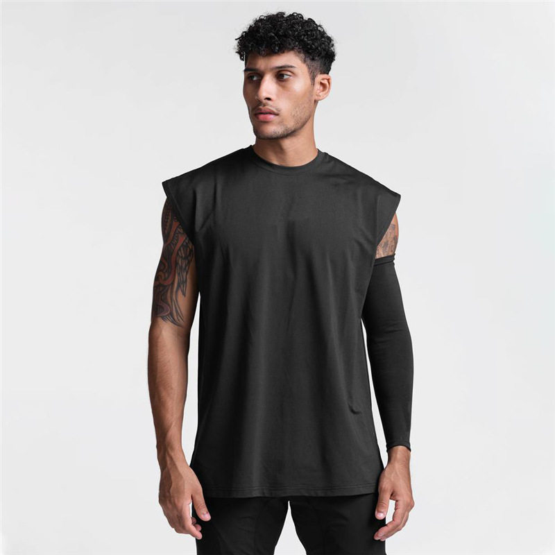 Mens Vest summer Tank Man gym Singlet男背心健身汗衫夏新舒适