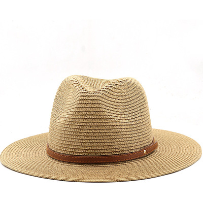时尚草帽jazz cowboy hats wide brim men hat panama women