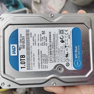 议价西数蓝盘1TB机械硬盘，型号WD10EZEX，实物拍摄，成色