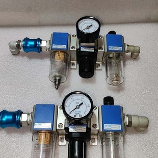 议价亚德客气源处理器三联件,型号GFR200-08,带压力表,九