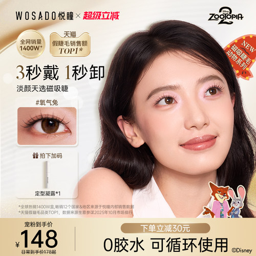 悦瞳疯狂动物城合作款动物睫