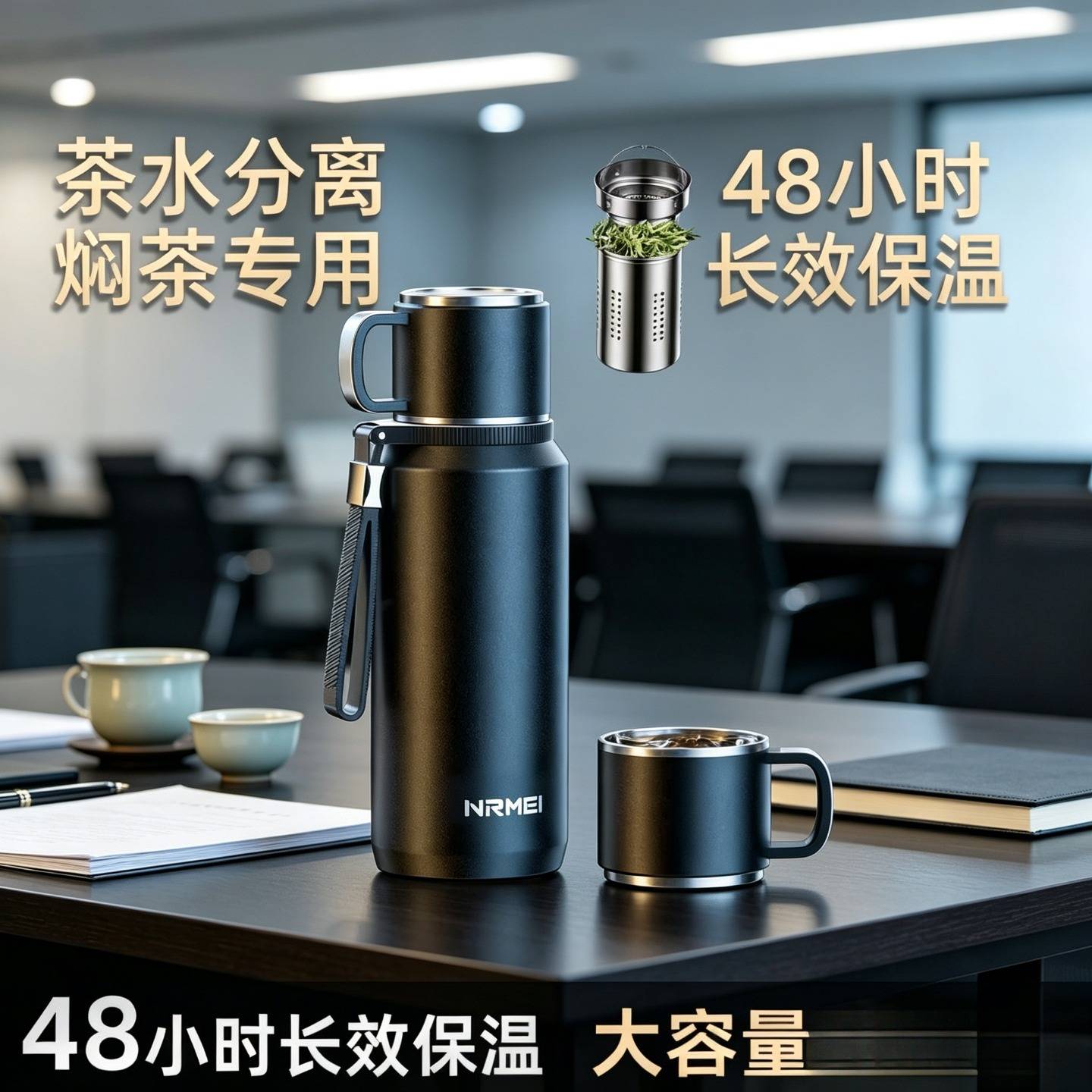 316不锈钢保温杯男款大容量1000ml泡茶杯子水壶高档大号水杯