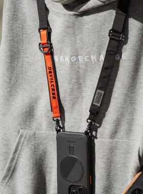 DEVILCASE恶魔盾长度调节宽挂绳户外防丢手机斜跨背带短手腕绳带