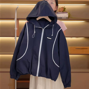 女童外套春秋款洋气2026新款棒球服大童夹克衫女孩春装连帽开衫潮