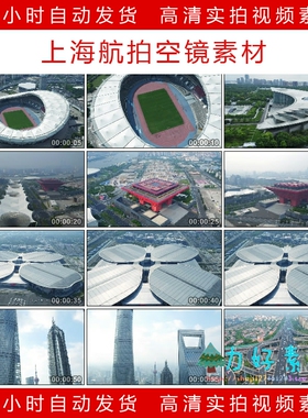 h585上海航拍空镜体育馆科技馆国家会展中心高清实拍视频素材