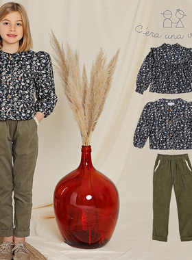 限时5折 意大利C’era Una Volta CUV 女童小碎花上衣棉服裤子