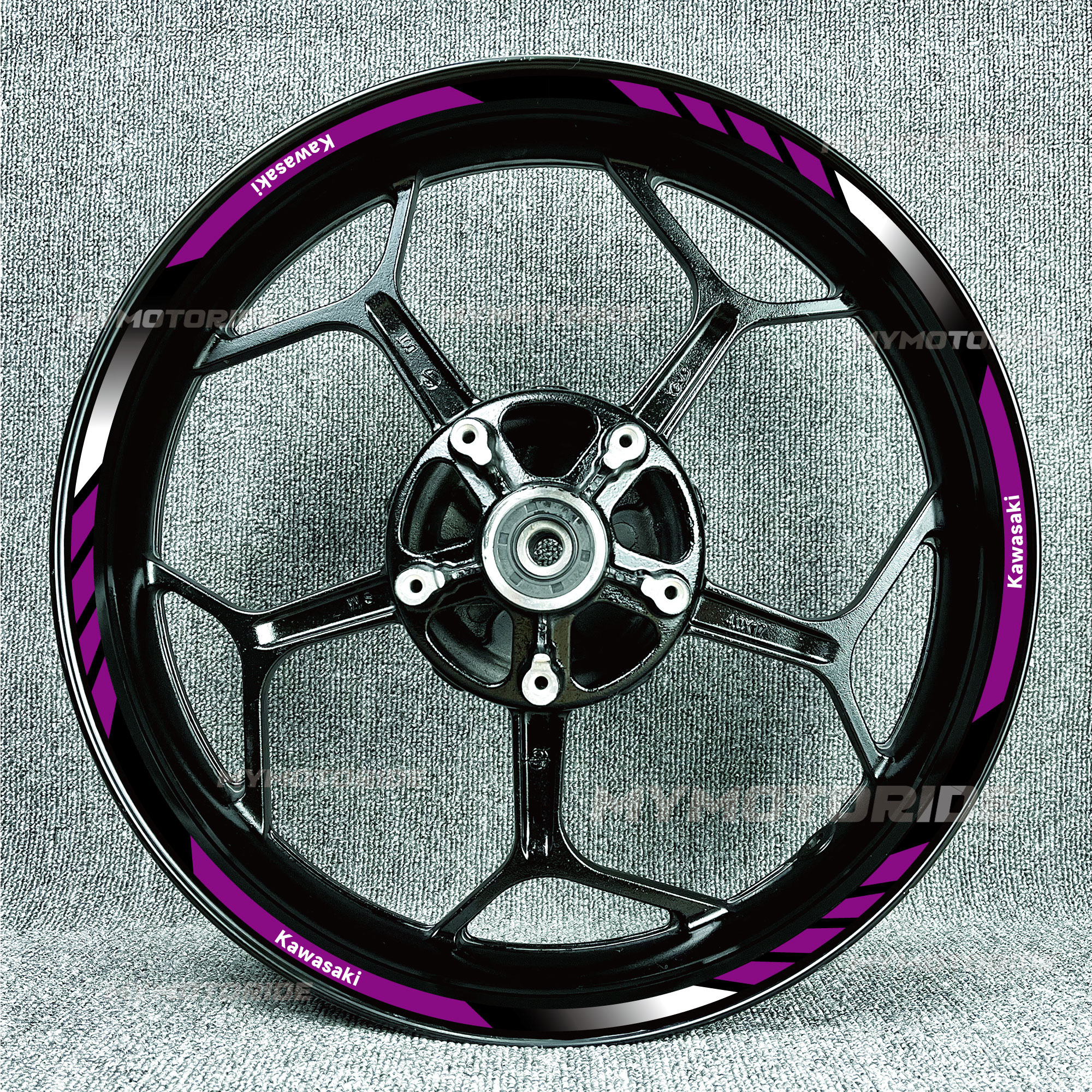 适用于川崎忍者ZX-6RZX-4RR1000S反光摩托车轮毂贴花个性车轮贴花