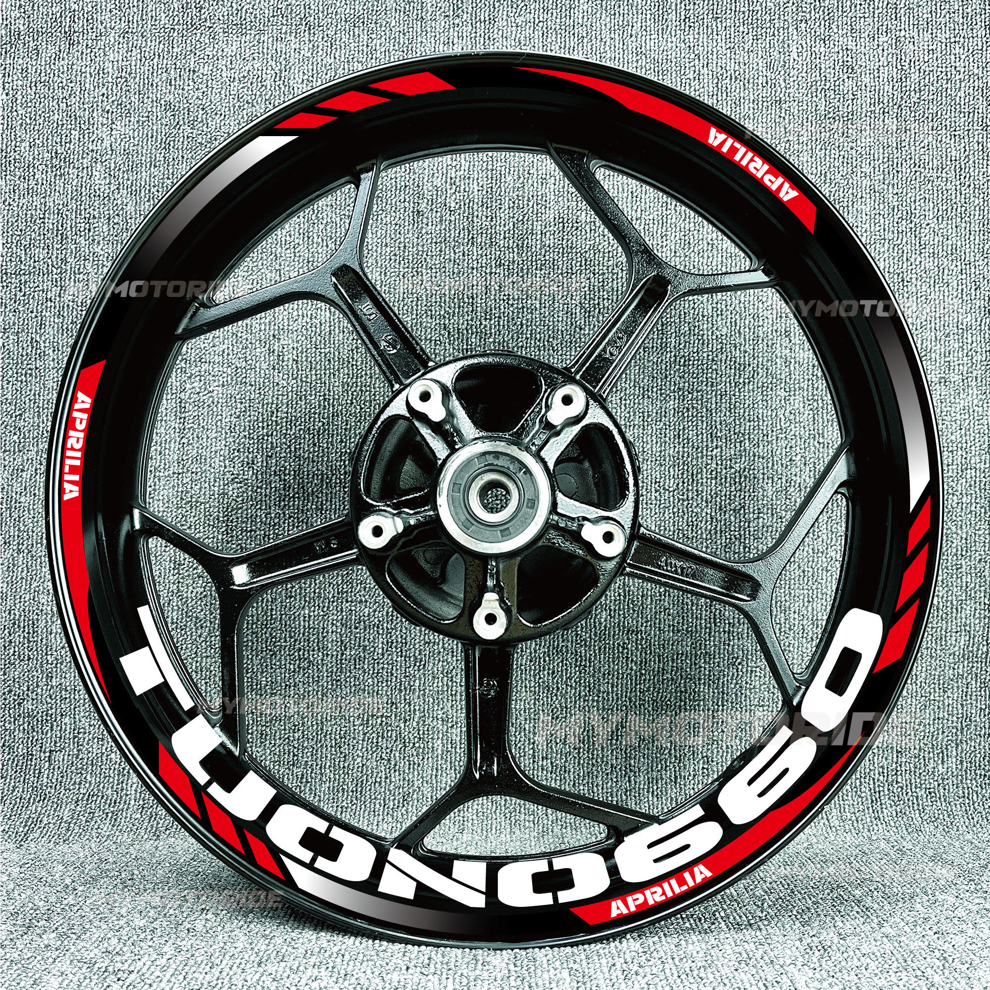 适用阿普利亚TUONO660/125SX125Shiver900RSV4反光轮毂贴花内圈贴