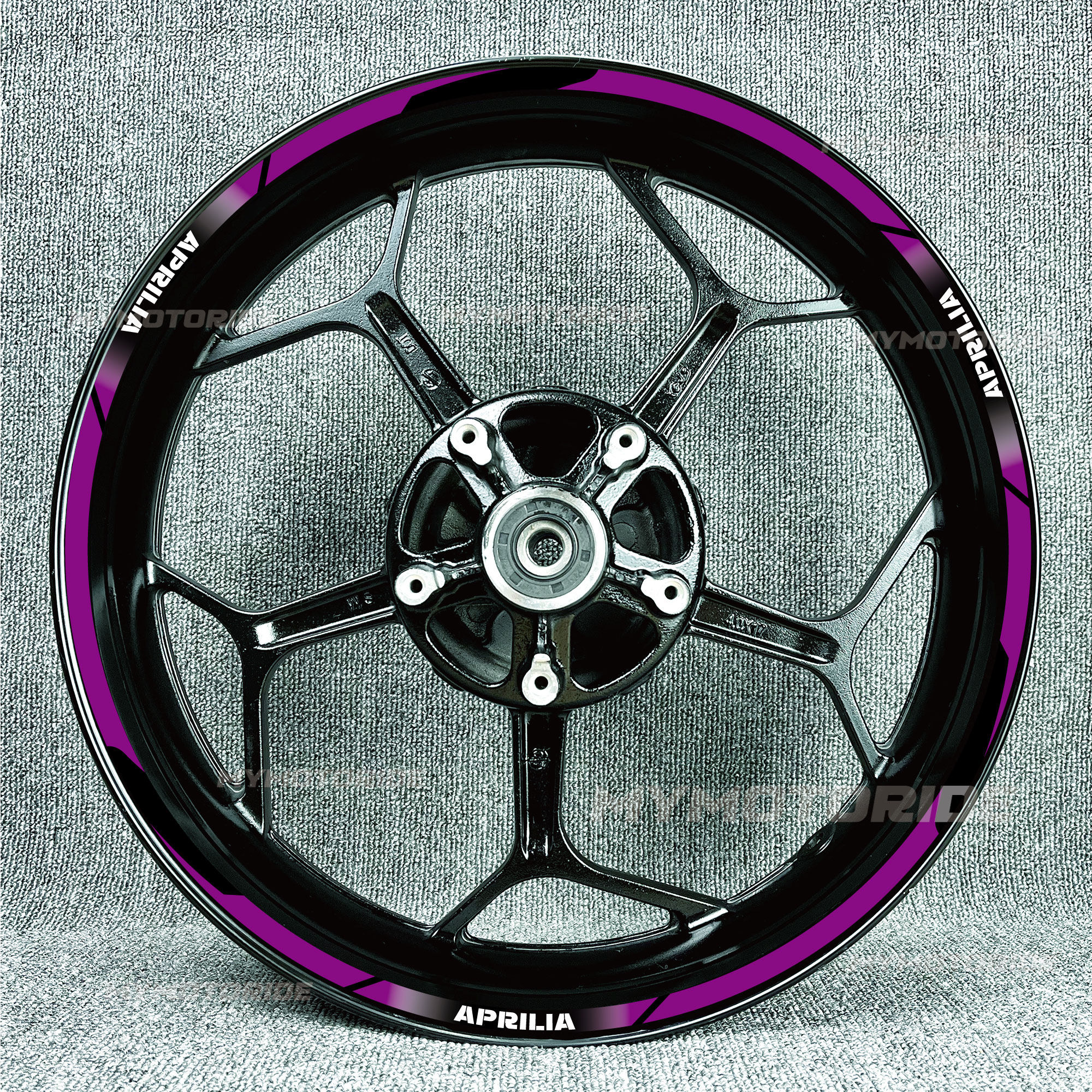 适用阿普利亚SX125Shiver900RSV4XRS660RS457反光轮毂贴花内圈贴