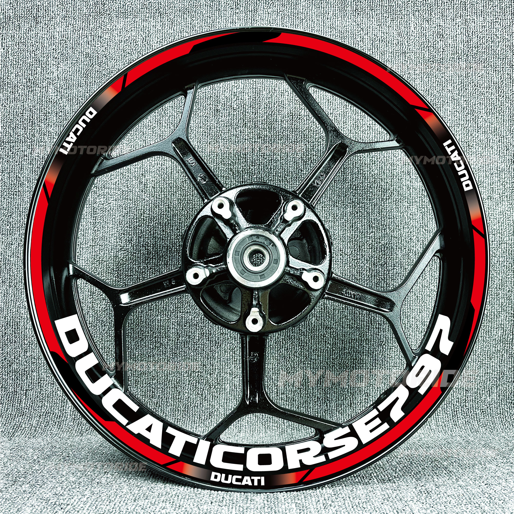 适用杜卡迪轮毂贴797 939 959 V2V4怪兽821 796轮圈车圈钢圈贴花