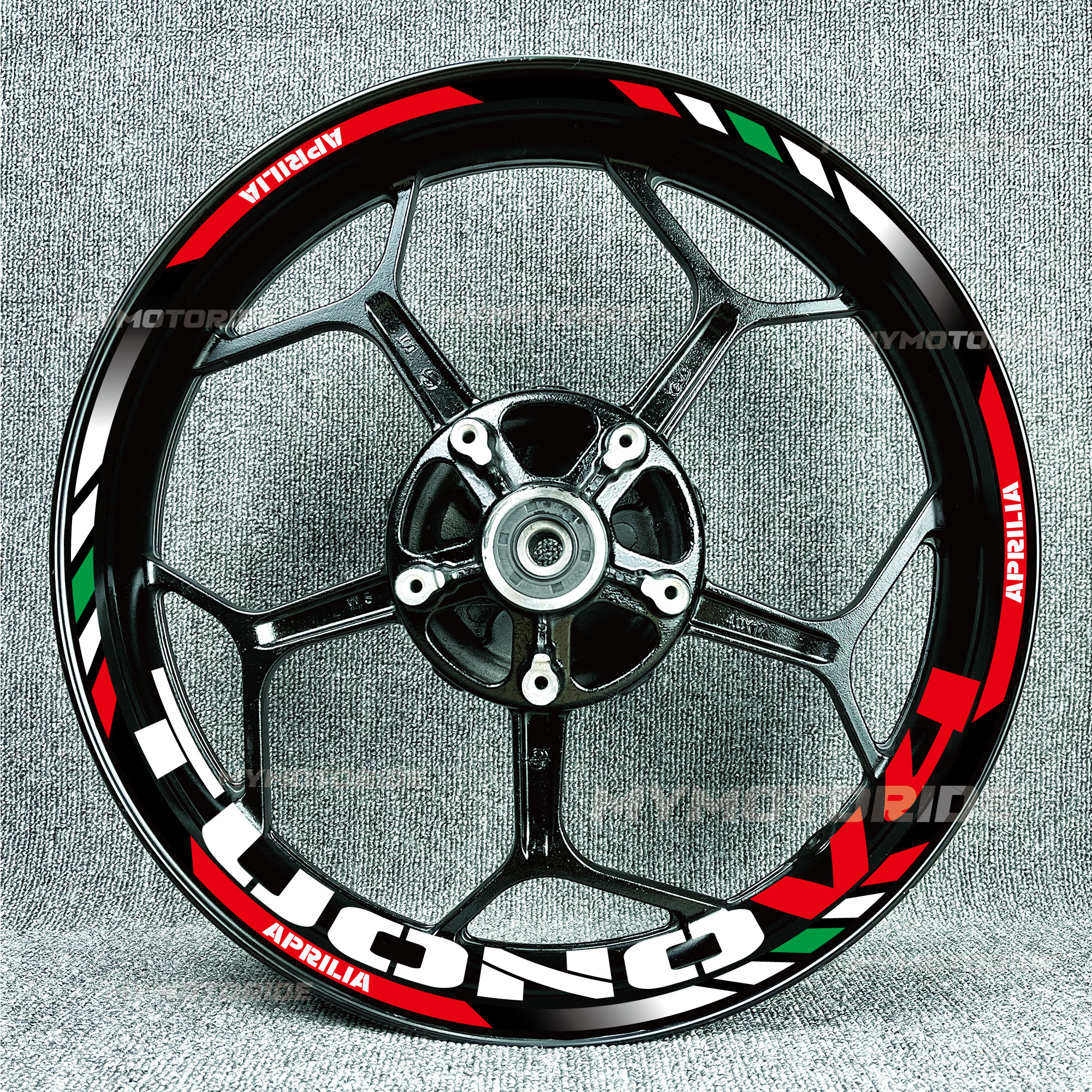 适用阿普利亚TUONOV4/660/125SX125Shiver900R反光轮毂贴花内圈贴