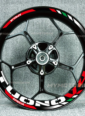 适用阿普利亚TUONOV4/660/125SX125Shiver900R反光轮毂贴花内圈贴