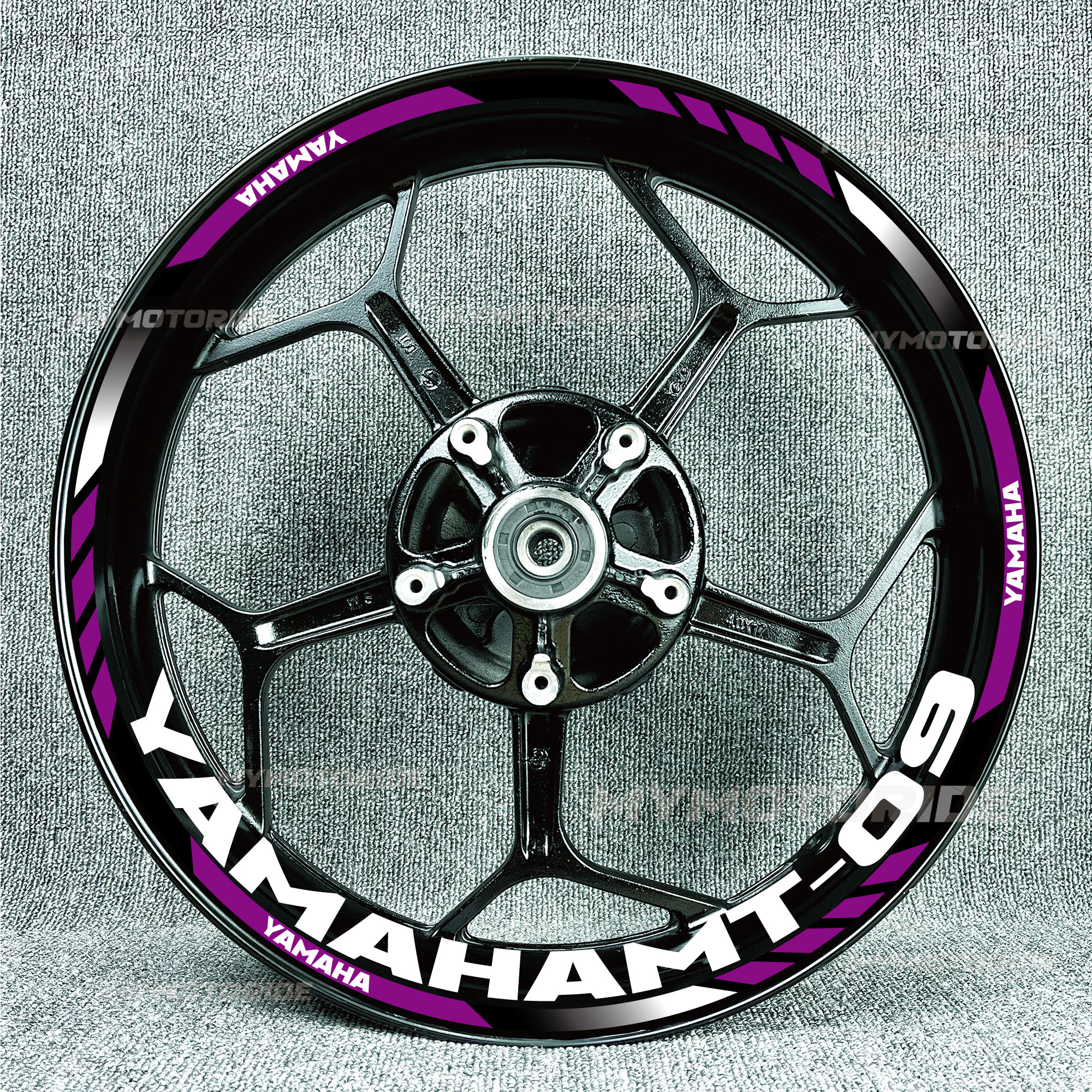 适用于雅马哈mt09mt07MT03MT07MT09改装轮毂贴花轮框圈反光贴纸