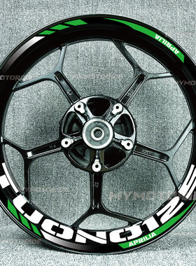 适用阿普利亚TUONO125SX125Shiver900RSV4XRS6反光轮毂贴花内圈贴