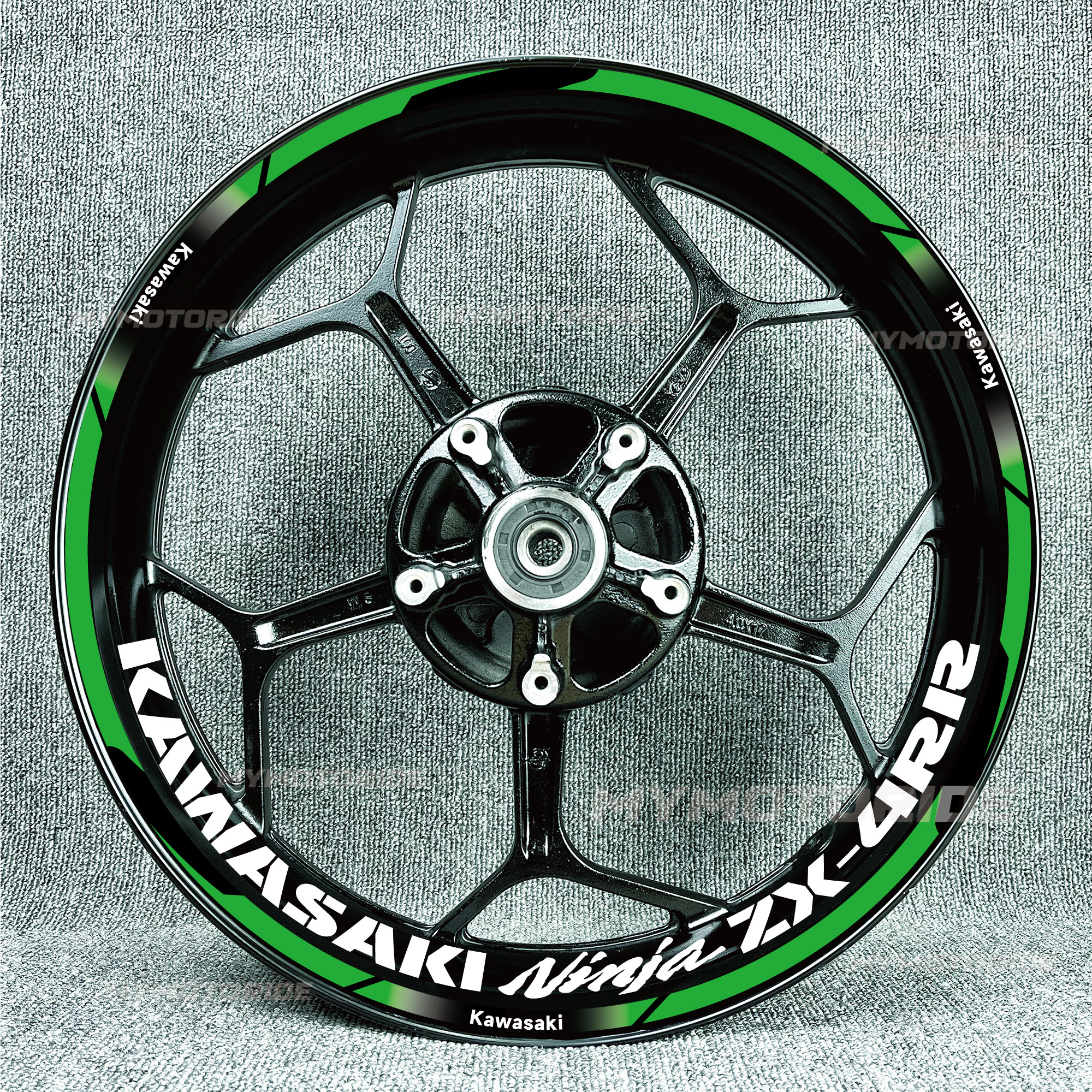 适用于川崎忍者ZX-4RR1000SX/650反光摩托车轮毂贴花个性车轮贴花