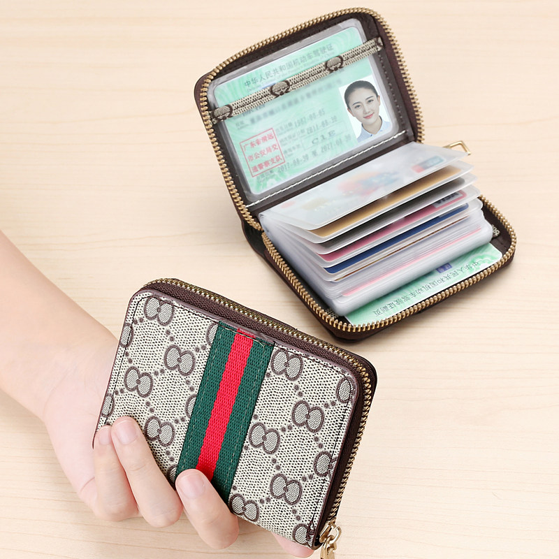 卡包女小巧大容量多卡位零钱一体精致高档驾证件多功能银行卡套夹