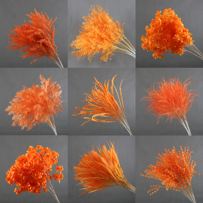 仿真橙色系花婚礼堂布置装饰