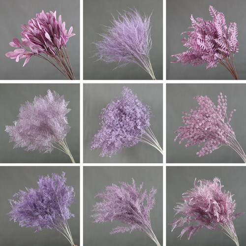 紫色新款仿真花材合集