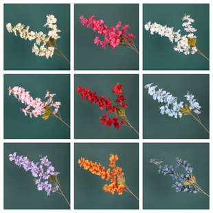 饰布置花艺迎宾插花吊顶婚礼假花 仿真绢花情人塔婚庆路引花绢花装