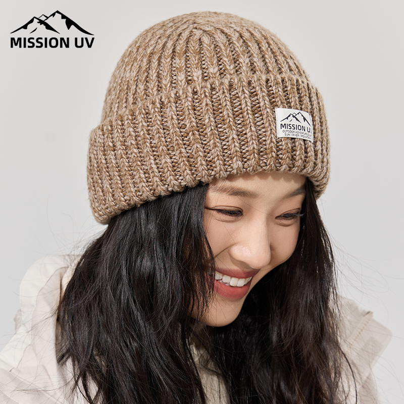 MISSIONUV女士羊毛保暖毛线帽