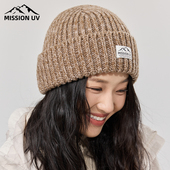 MISSION UV羊毛保暖毛线帽加厚针织帽冷帽户外护耳防寒帽子女冬