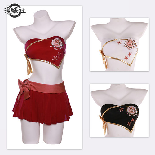 漫妖社 现货 最终幻想FF14cos服红莲节泳装周边上衣温泉泳衣套装