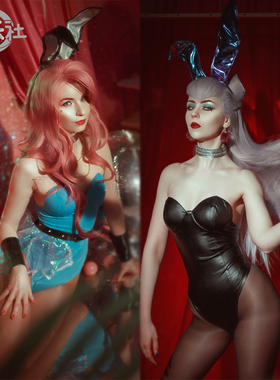 漫妖社 现货 LOL英雄联盟 KDA Seraphine 萨勒芬妮cos服 兔女郎