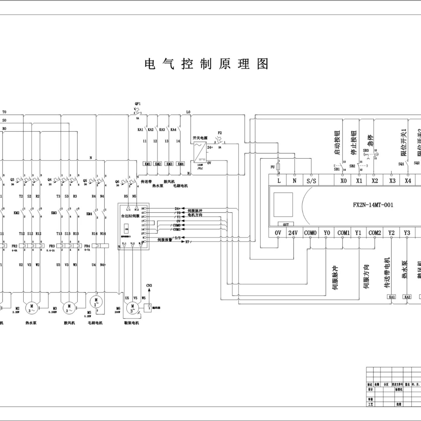 可维修控制原理图,PLC接线图绘制,根据要求议价议价