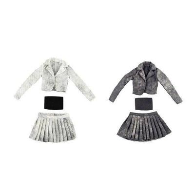 1/6 Short Jacket, Pleated Skirt and Tube Top Set Casual