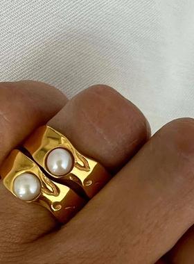 Uworld 18K金PVD镀316L不锈钢戒指手指