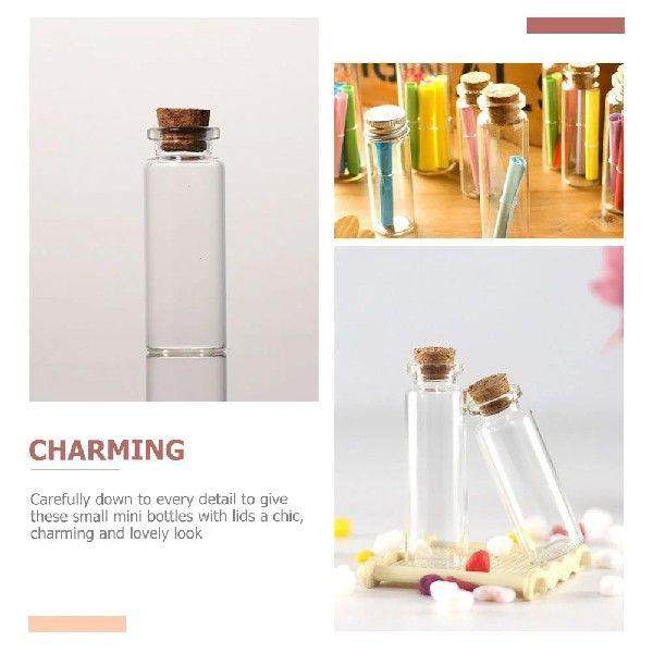 12 Pcs Wishing Bottle Spell Jars Mini Glass Bottles Thicken