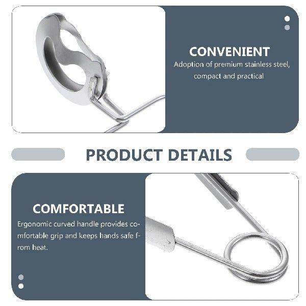 2 Pcs Stainless Steel Meal Tongs Cutlery Escargot Snail