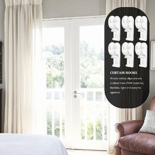 30 Pcs Hooks Clear Clips Roller Blind Fixing Shade Hook