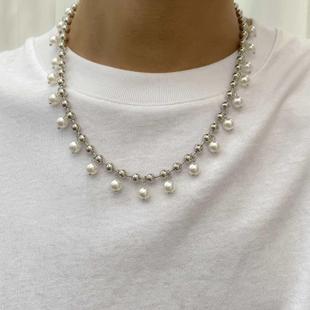 temperament single layer Pearl chain simple bead necklace