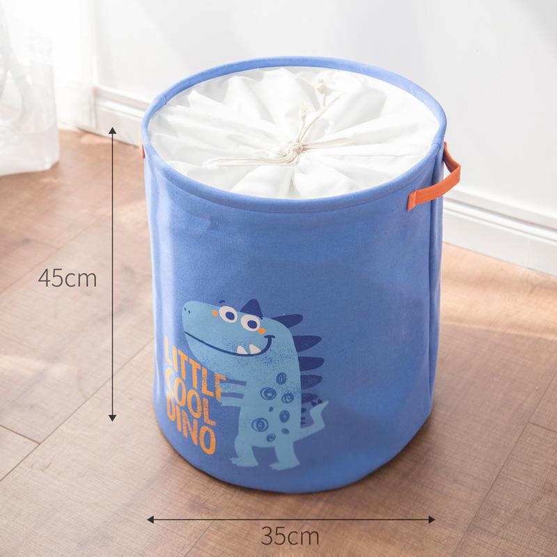 Cartoon Dinosaur Dirty Laundry Basket Thicken Lining Foldabl