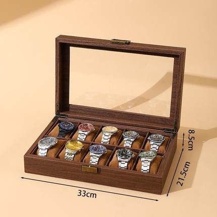 12 Watch Jewelry Display Storage Holder Case Grids Box Gift