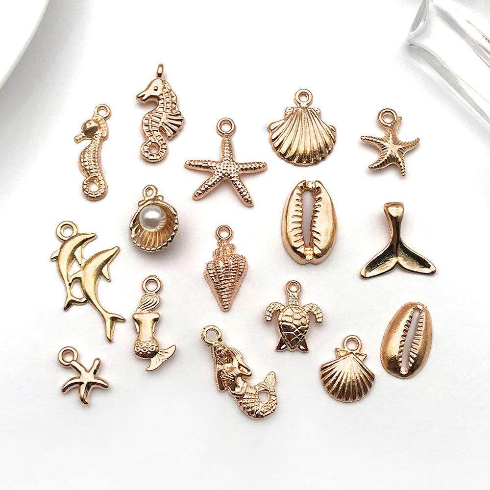 Starfish Charms Shell Pendant Necklace Bracelet Accessories