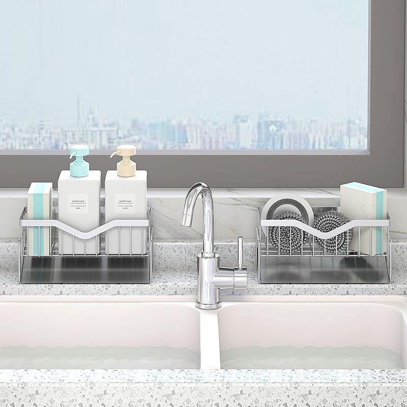 SU304 Kitchen sink sponge drainage storage rack organizer