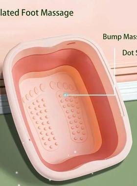 Foldable Footbath Massage Bucket Soaking Bucket Folding Basi