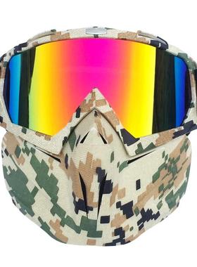 Ski Glasses with Removable Face Mask Anti-Fog Skiing